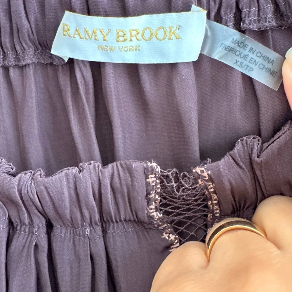 Ramy Brook Plum Blouse with Lace Details - Picture 4 of 7